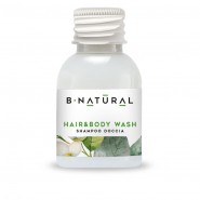Hair & Body Wash for hotels in 30ml. Recycled PET bottle 