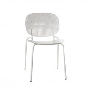 Chair in zinc-coated steel for Café, Hotel or Restaurant Terrace. 