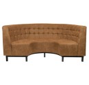 Pusapļa formas bāra dīvāns, “Konjaka” krāsā