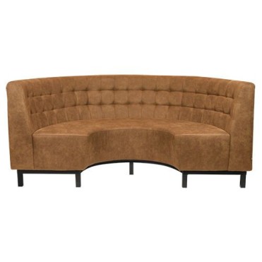 Pusapļa formas bāra dīvāns, “Konjaka” krāsā
