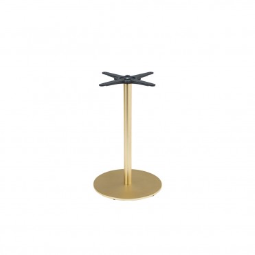 Table base in brass with round base for round tabletops
