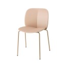 Café Chair with metal frame and polypropylene seat and back. 