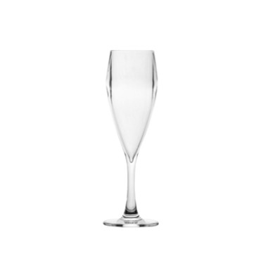 Champagne Glass. Clear Plastic. 