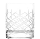 Whisky glass with decorative cuts inspired by the bars in New York.