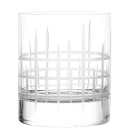Whisky glass with decorative cuts inspired by the bars in New York.