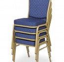 Stackable Banquet Chair with blue fabric
