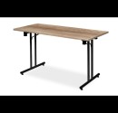 Foldable seminar table with black frame