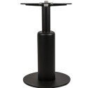 Steel table base for restaurants in black coating.