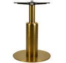 Steel table base for restaurants in gold-look coating. 