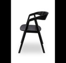Restorāna krēsls melnā krāsā - Izgatavots no ozolkoka - Ātra piegāde!