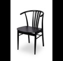 Restorani tool mustas värvitoonis - Valmistatud tammepuidust - Kiire tarne!