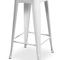 “Tolix style” bāra krēsls  Balts