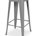 “Tolix style” bar stool in Grey color