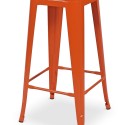 “Tolix style” bar stool in Orange color