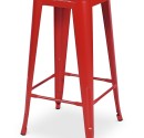 "Tolix Style" barstol, i galvaniseret stål, rød