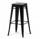 A black steel barstool  in retro look for your café or bar