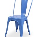 “Tolix style” krēsls Zila krāsa