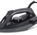 Black and Grey Steam Iron for hotels with ceramic sole and strong black cable. 