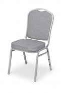 Stackable Banquet Chair with grey fabric