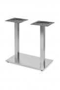 Table Base in stainless steel  with two columns for Restaurant or Cafe