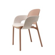 Restaurant Armchair made of Technopolymer with polstered seat and back. 