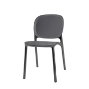 Cafe chair made of recycled tehnopolymer without arms 