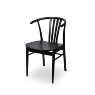Restaurant Chair in Black Color - Made of Oak - Fast Delivery!