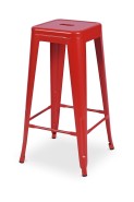 “Tolix style” barstool in red color