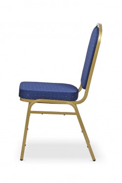 Stackable Banquet Chair with blue fabric