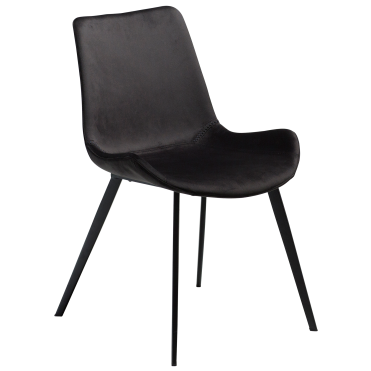 Restorāna krēsls “ Meteorīts” melna velveta audums un melns tērauda rāmis