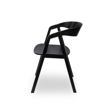 Restaurant Chair in Black Color - Made of Oak - Fast Delivery!