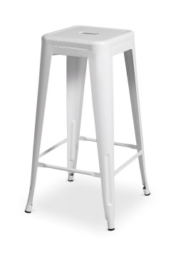 “Tolix style” barstool in White color