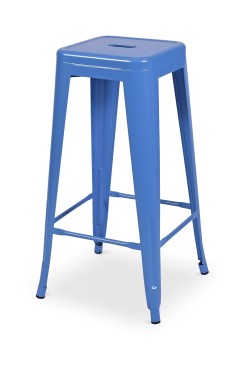 “Tolix style” bar stool in Blue color
