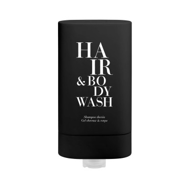 Black Soap Dispenser system for hotels with Hair and Body Shampoo