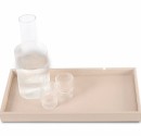 Rectangular Welcome Tray in Leatherette material in Sand Color