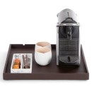 Square Welcome Tray in Leatherette material in Brown Color
